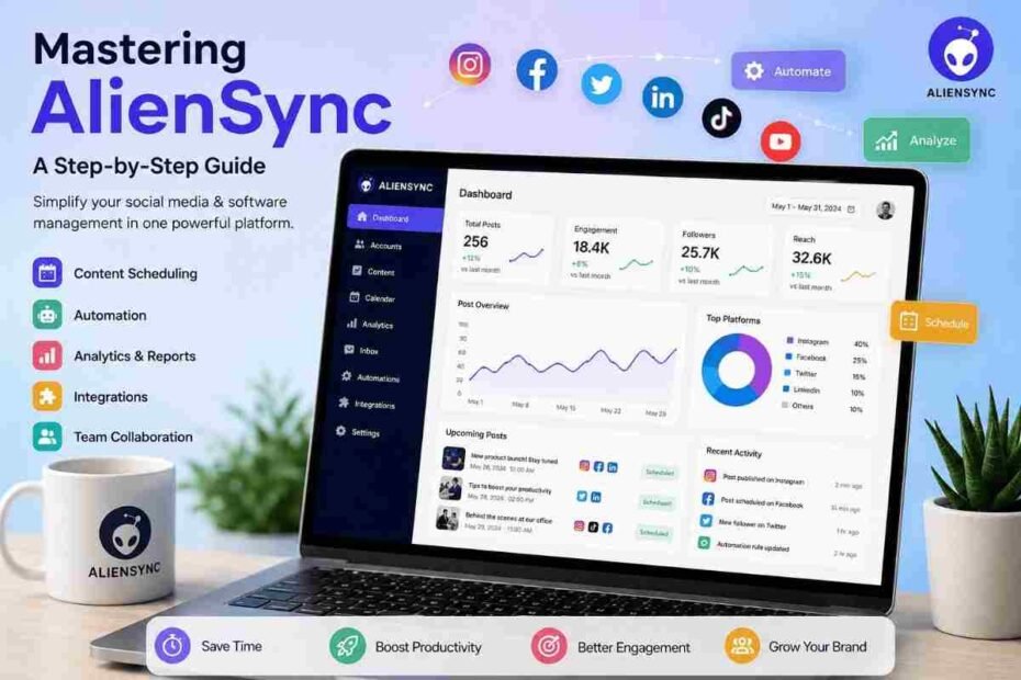 Socials and Softwares AlienSync